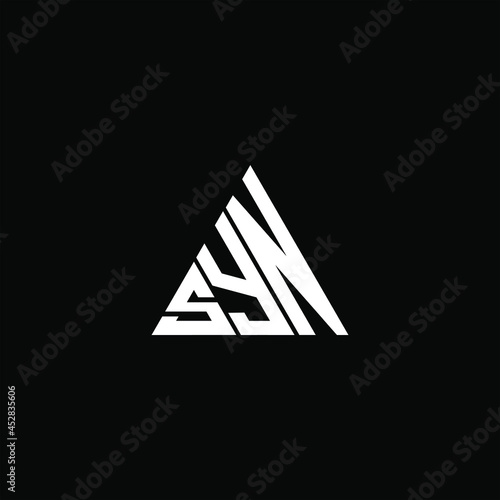 SYN letter logo creative design. SYN unique design
