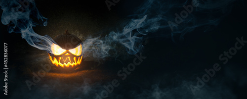 Halloween Pumpkin on dark background