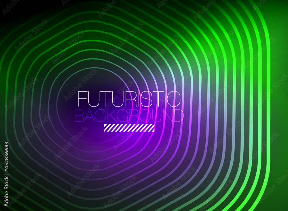 Neon color square shape lines abstract background. Shiny magic energy and motion concept, vector abstract wallpaper background Neon color square shape lines abstract background. Shiny magic energy and motion concept, vector abstract wallpaper background