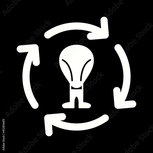 Unique Creative Process Vector Glyph Icon