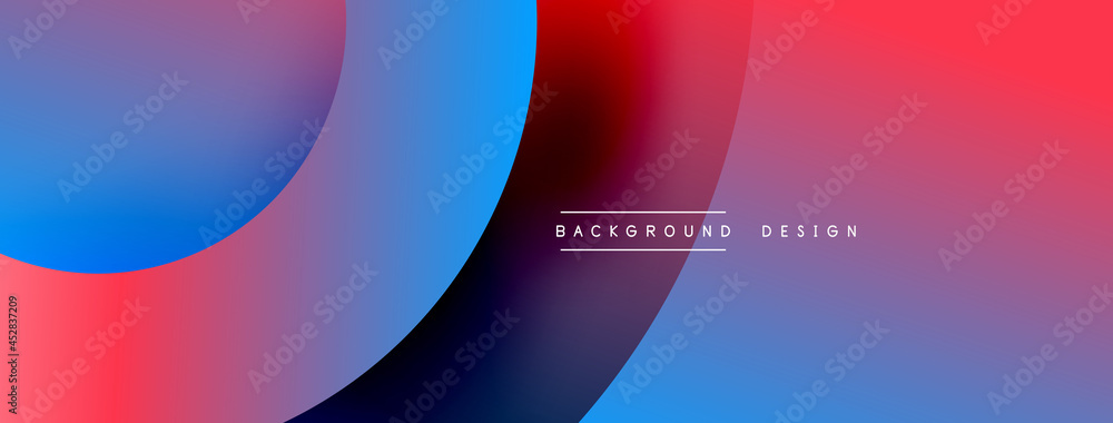 Abstract overlapping lines and circles geometric background with gradient colors Abstract overlapping lines and circles geometric background with gradient colors