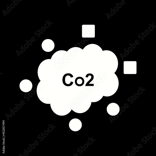 Unique Carbon dioxide Vector Glyph Icon