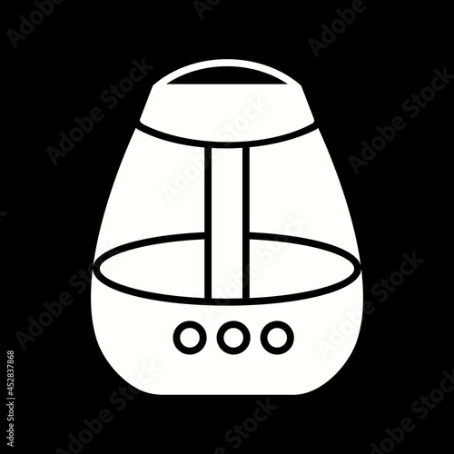 Unique Air Humidifier Vector Glyph Icon