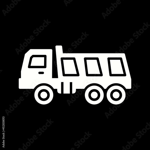 Unique Tipper Vector Glyph Icon
