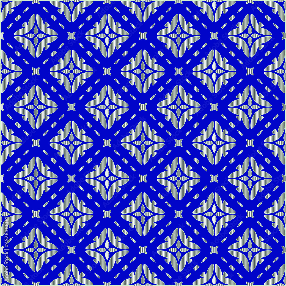 Naklejka premium metal pattern on a blue background. 