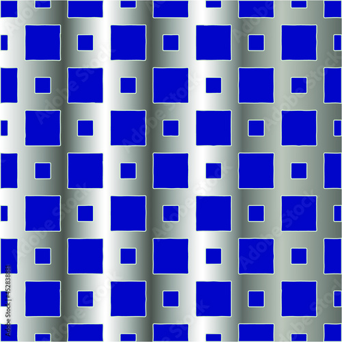 metal pattern on a blue background. 
