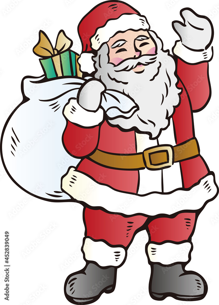 サンタクロース サンタさん サンタ クリスマス プレゼント 12月 男性 シニア おじいさん アイコン 人物 全身 イラスト Stock ベクター Adobe Stock