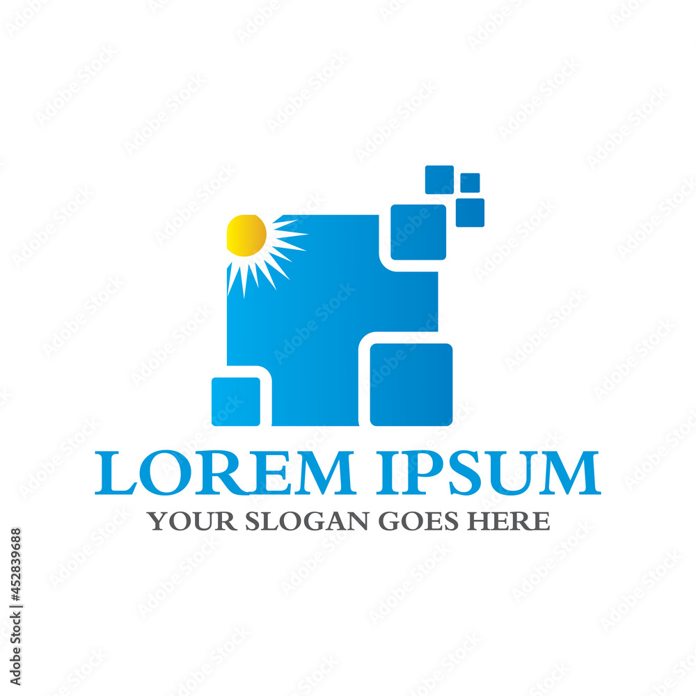 Fototapeta premium solar panel logo , environment logo