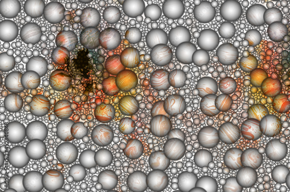 background image with 3d color spheres, illustration design background image with 3d color spheres, illustration design