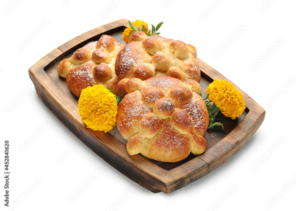 Bread of the dead on white background. Celebration of Mexico's Day of the Dead (El Dia de Muertos) Bread of the dead on white background. Celebration of Mexico's Day of the Dead (El Dia de Muertos)