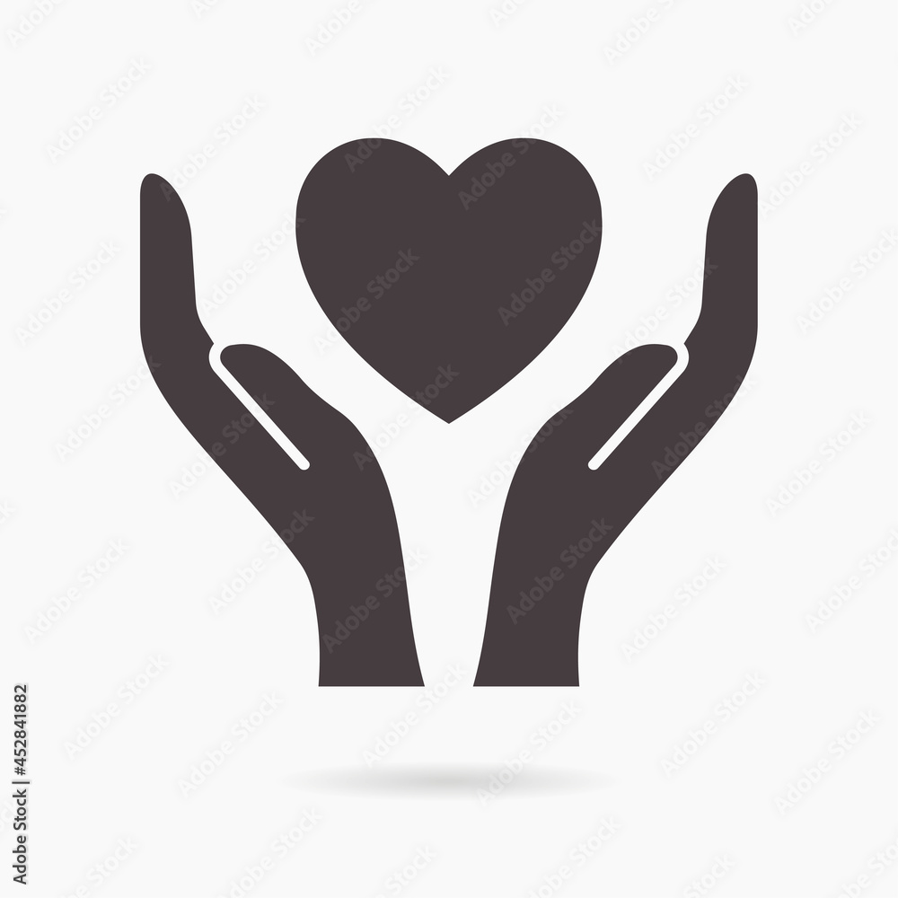 Charity icon on white background. Vector illustration. Charity icon on white background. Vector illustration.