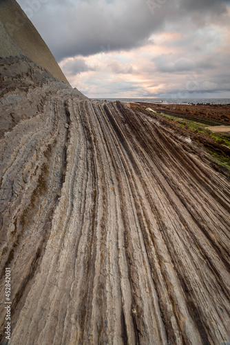 Flysch in basque country coast