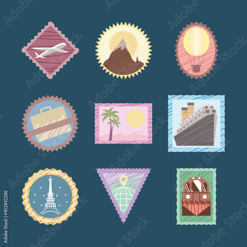 bon voyage post stamp