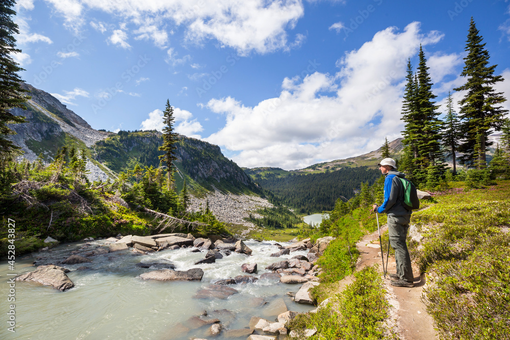 Hike in mountains