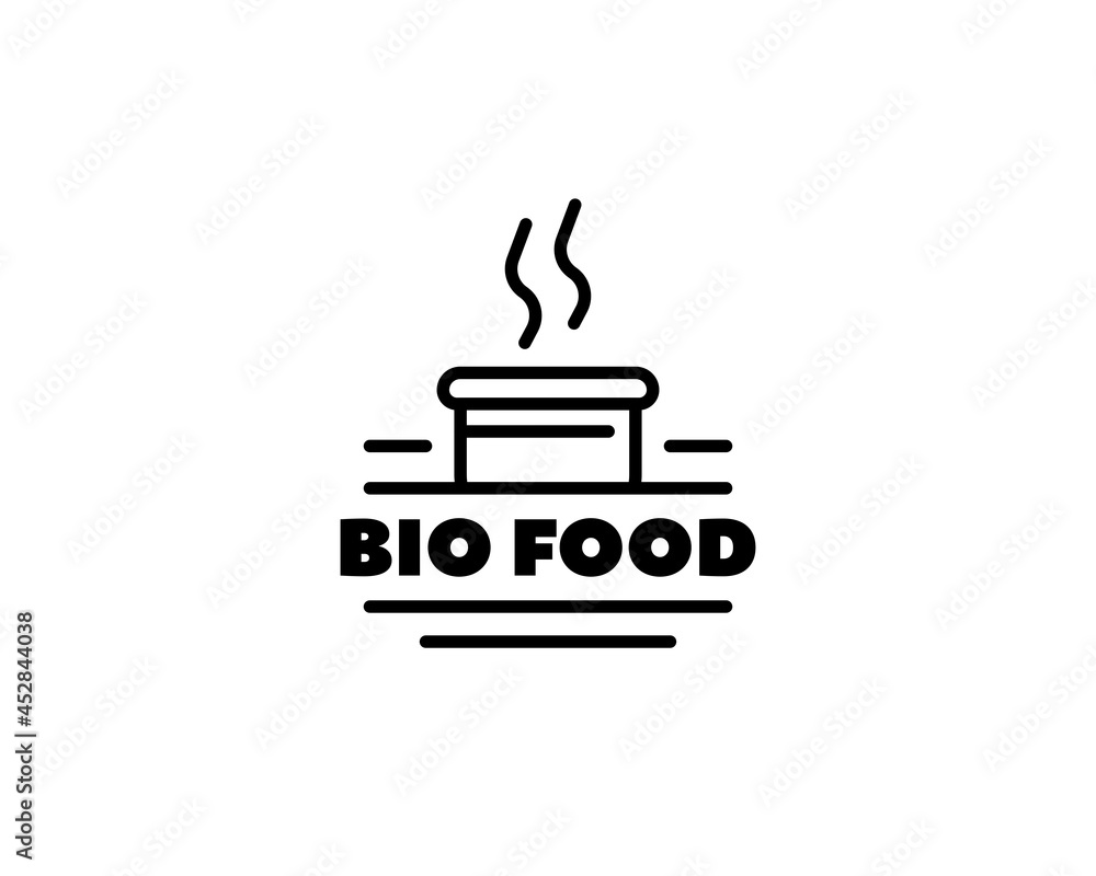 Meals baverage logo line style vector illustration