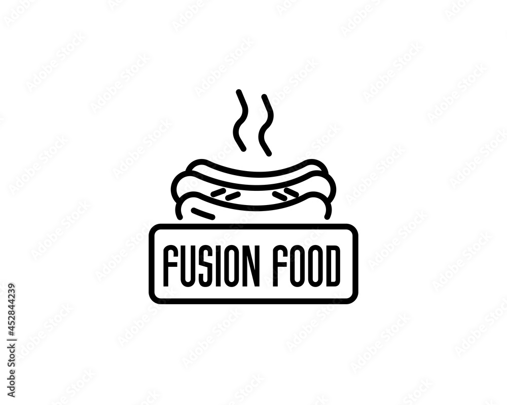 Meals baverage logo line style vector illustration Meals baverage logo line style vector illustration
