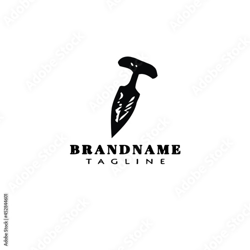 military knifes logo cartoon icon design cute isolated black vector illustration