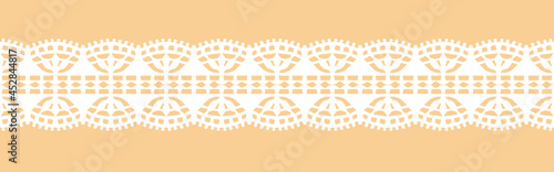 レースリボン。シームレス・ベクター素材。