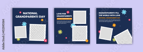 Social media post template for National Grandparents Day.