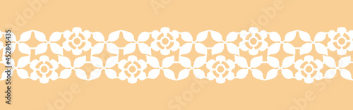 レースリボン。シームレス・ベクター素材。