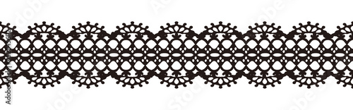 レースリボン。シームレス・ベクター素材。