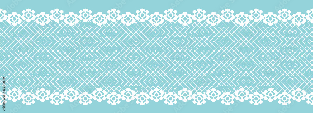 レースリボン。シームレス・ベクター素材。