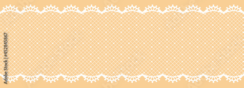 レースリボン。シームレス・ベクター素材。