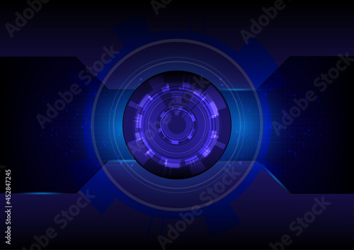 Abstract futuristic technology background. Digital circuit line and curve polygonal connecting concept. Graphic science visualization vector illustrator. 