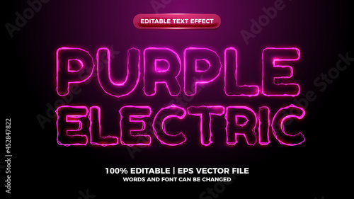 purple elictric wave editable text effect