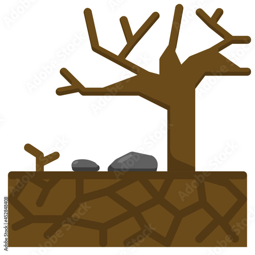 drought flat icon