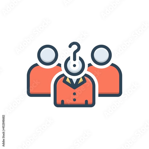 Color illustration icon for anybody photo