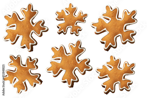 Christmas gingerbread isolated on white background