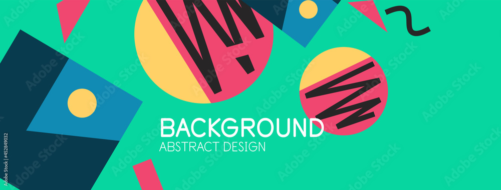 Abstract background. Blocks, lines, triangles, circles composition. Techno or business concept for wallpaper, banner, background, landing page Abstract background. Blocks, lines, triangles, circles composition. Techno or business concept for wallpaper, banner, background, landing page