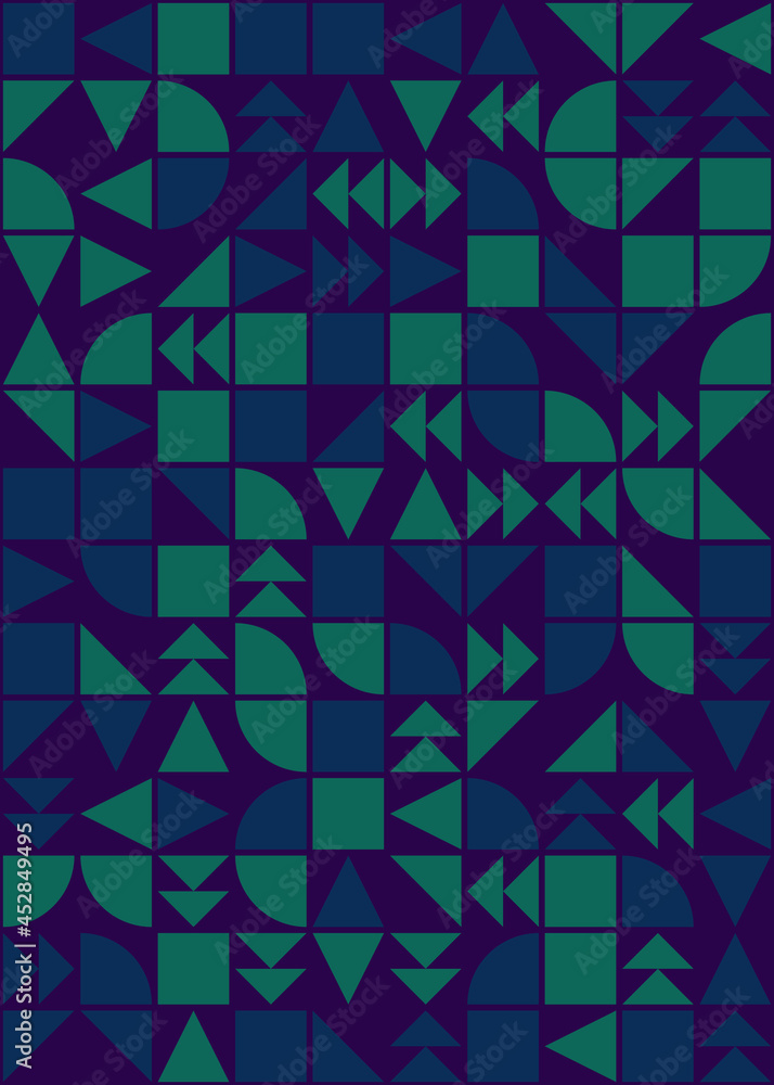 Fototapeta premium Abstract Geometric Pattern generative computational art illustration