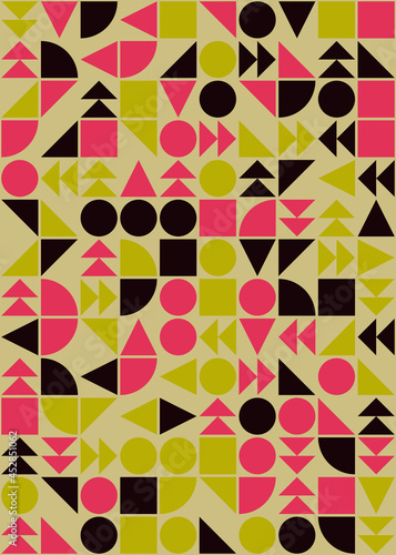 Abstract Geometric Pattern generative computational art illustration