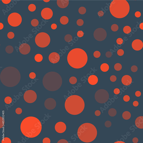 Seamless pattern with big red dots. Vector