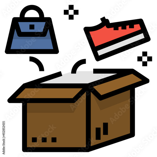 unbox line icon
