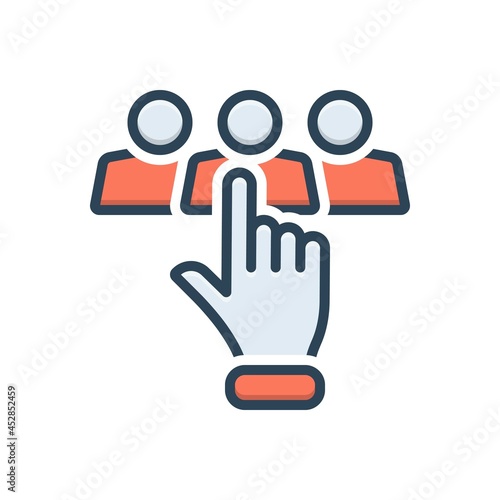 Color illustration icon for anybody 