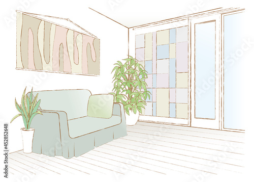 リビングルームのベクターイラスト
