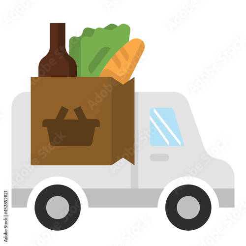 grocery flat icon
