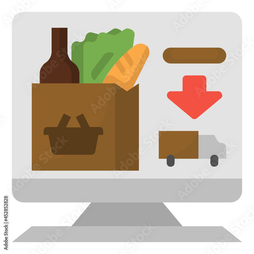 grocery flat icon