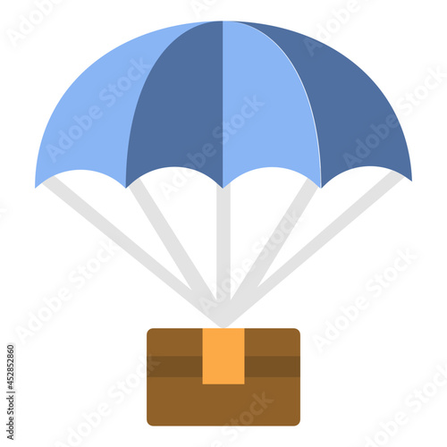 parachute flat icon