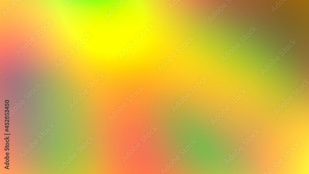 Abstract background with yellow orange green acid light color gradient. Abstract blurred background with smooth color transitions