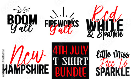 4th July SVG T shirt Design Bundle