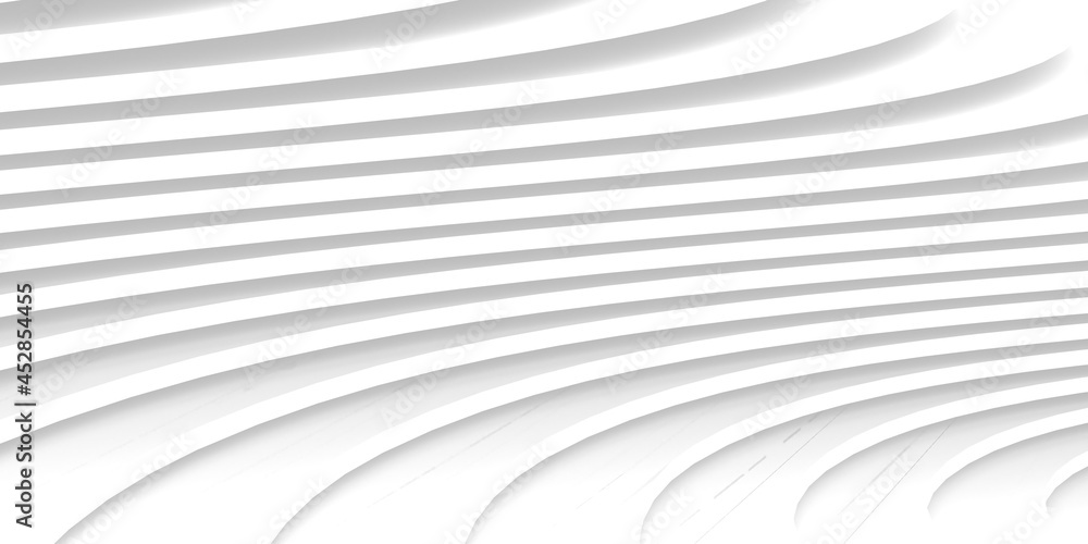 Wave smooth curve shape dynamic alignment for white,architecture,texture,background and wallpapers.3d illustration and rendering. Wave smooth curve shape dynamic alignment for white,architecture,texture,background and wallpapers.3d illustration and rendering.