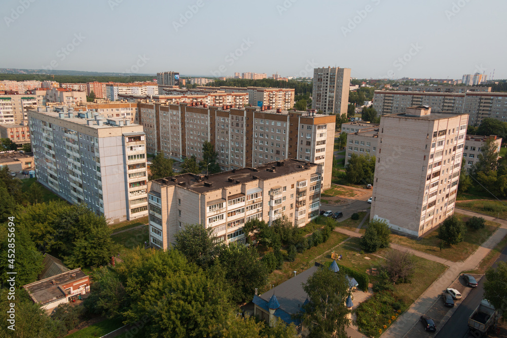 Obraz premium roofs of multi-storey buildings