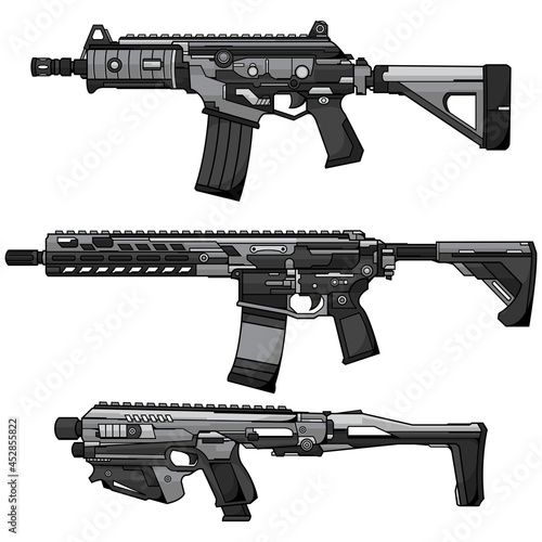 airsoft gun vector design