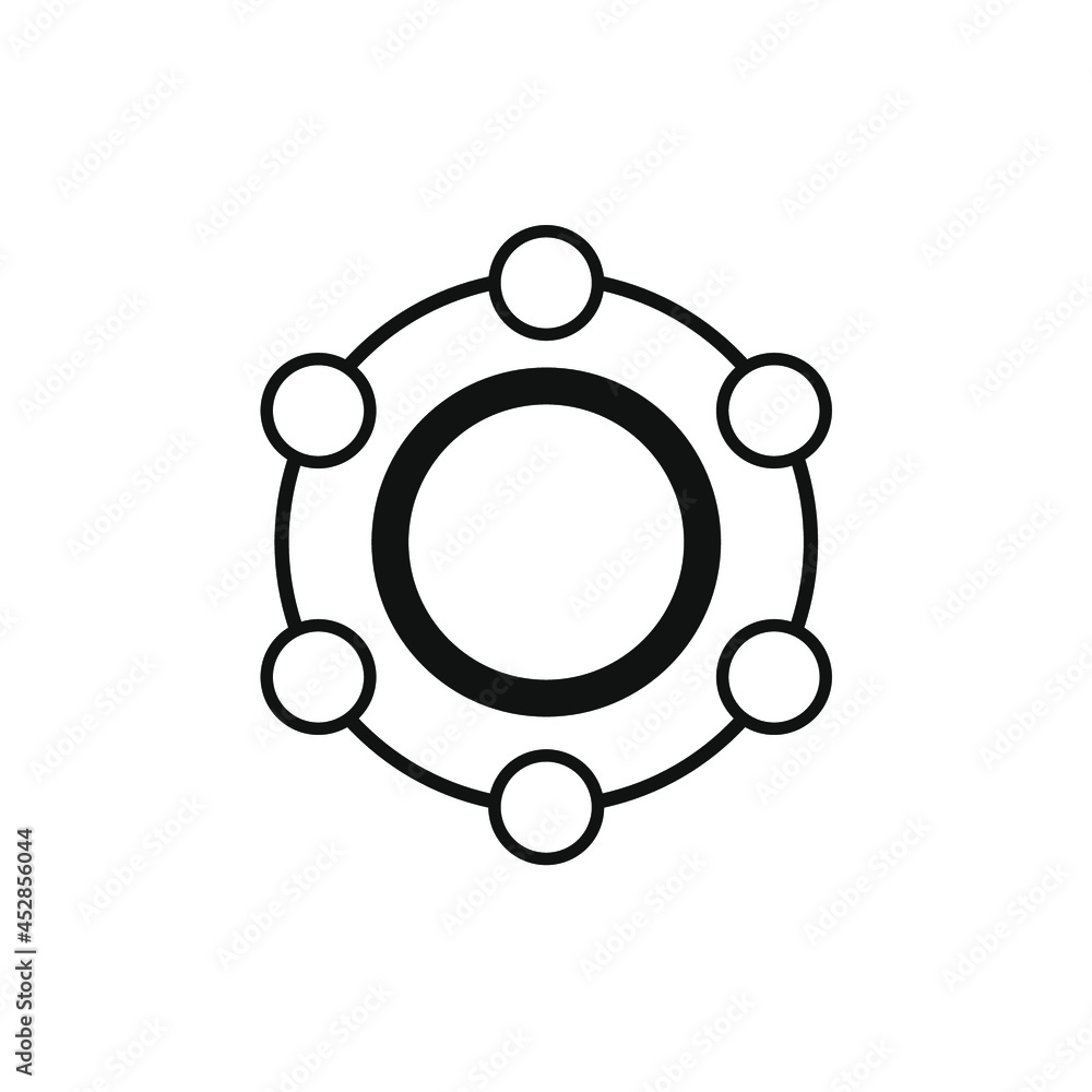 circle with several small circles around it circle with several small circles around it