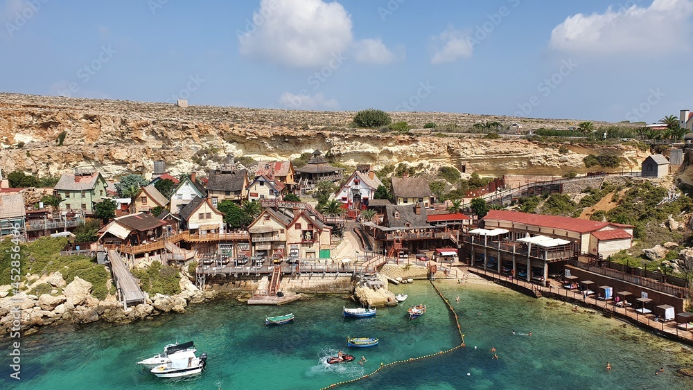 Popeye Village on a sunny day in Malta