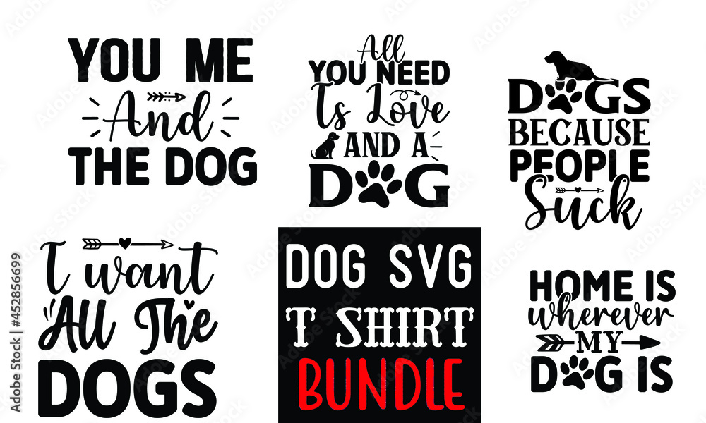 Fototapeta premium New SVG DOG Design Bundle